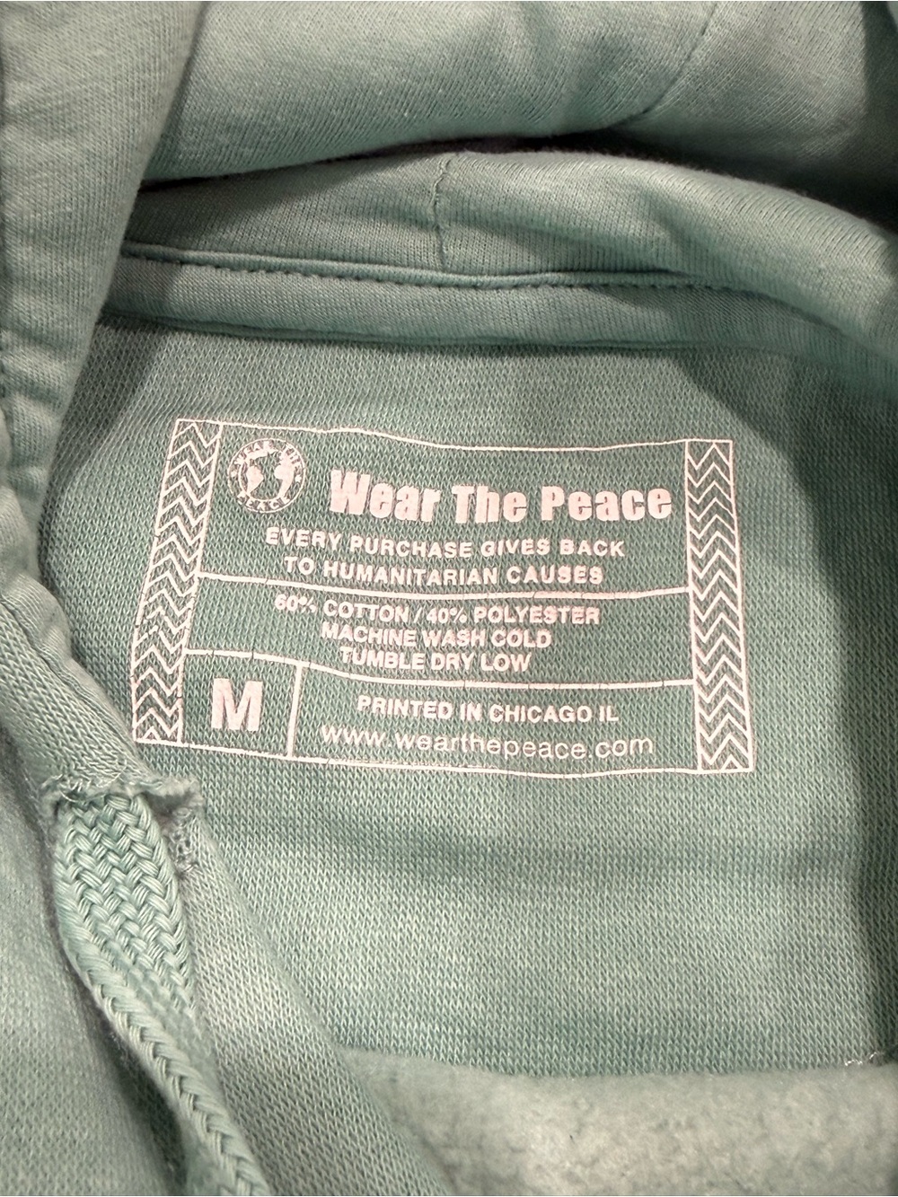 Human+Kind Teal Pullover Hoodie - Women's Casual Sweatshirt Oversized Medium - Picture 5 of 6